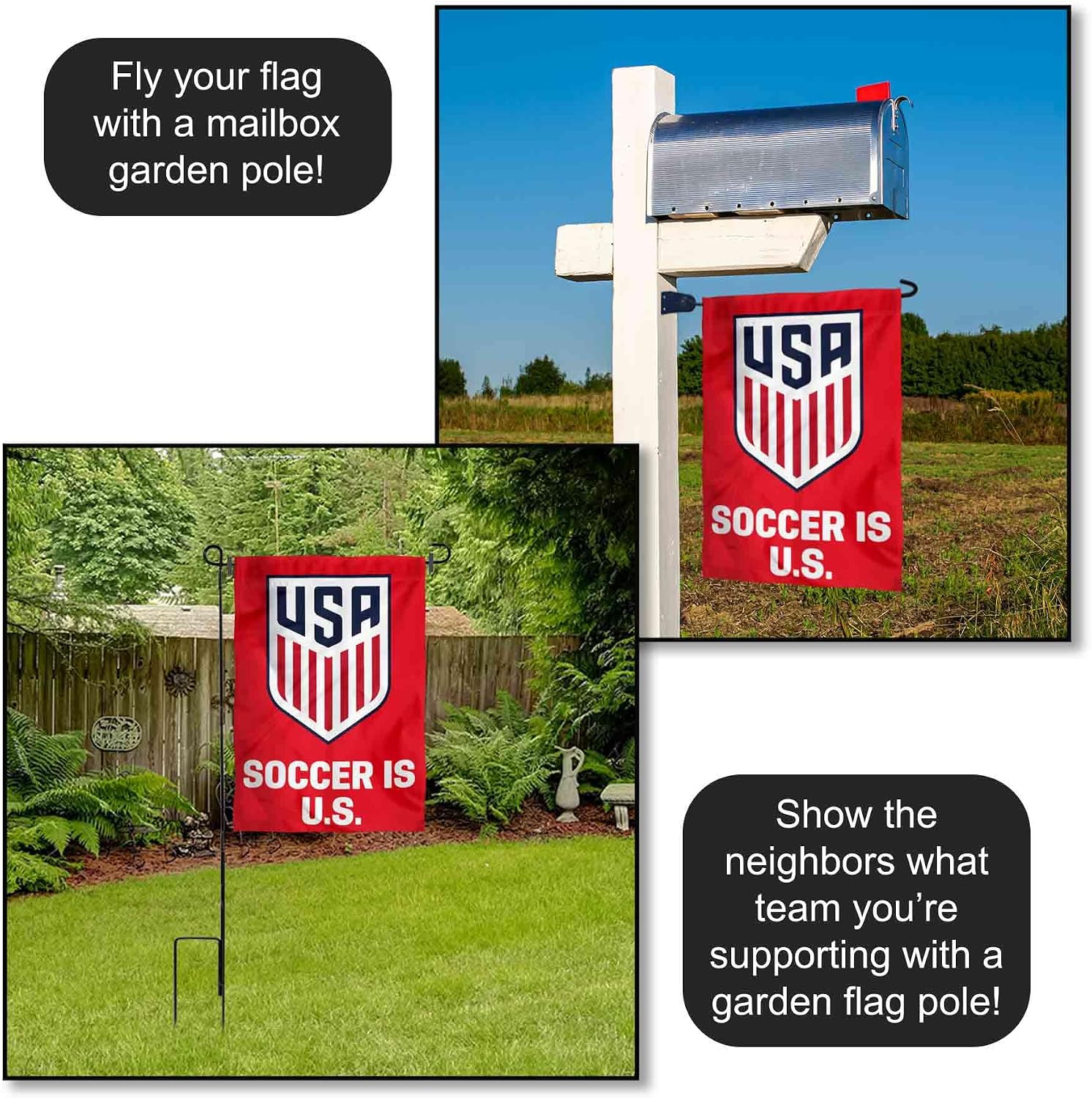 U.S. Soccer 2 Sided Garden Flag