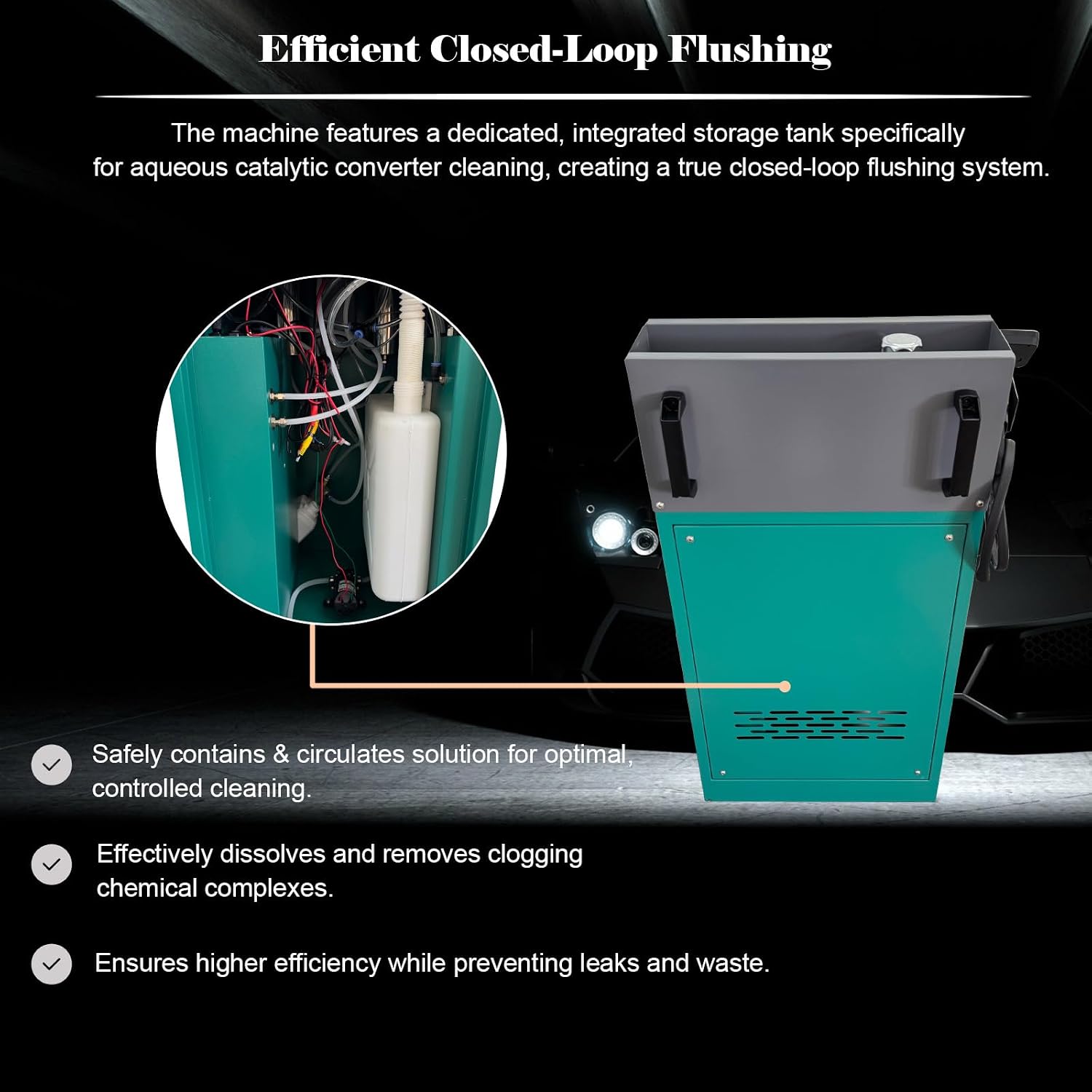 DC12V Automotive Cleaning Machine with 1MP Visual Borescope - 0-116 PSI Flushing Pressure, 4 Tanks for Car Engine/Evaporator/Catalytic Converter Cleaning Multi-Purpose Car Maintenance Tool