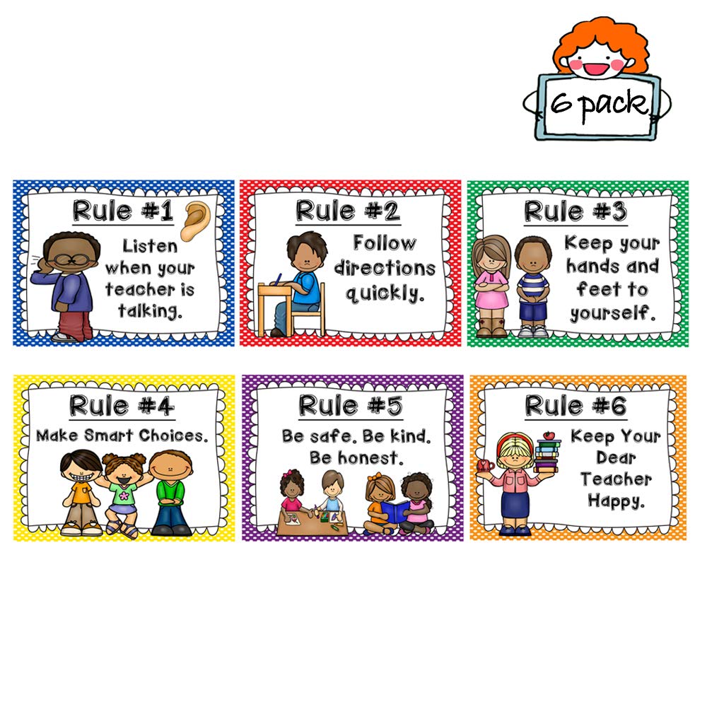 Buy BIGPANDA 6 PCS A4 Paper Size Class Rule Classroom Rules Behavior