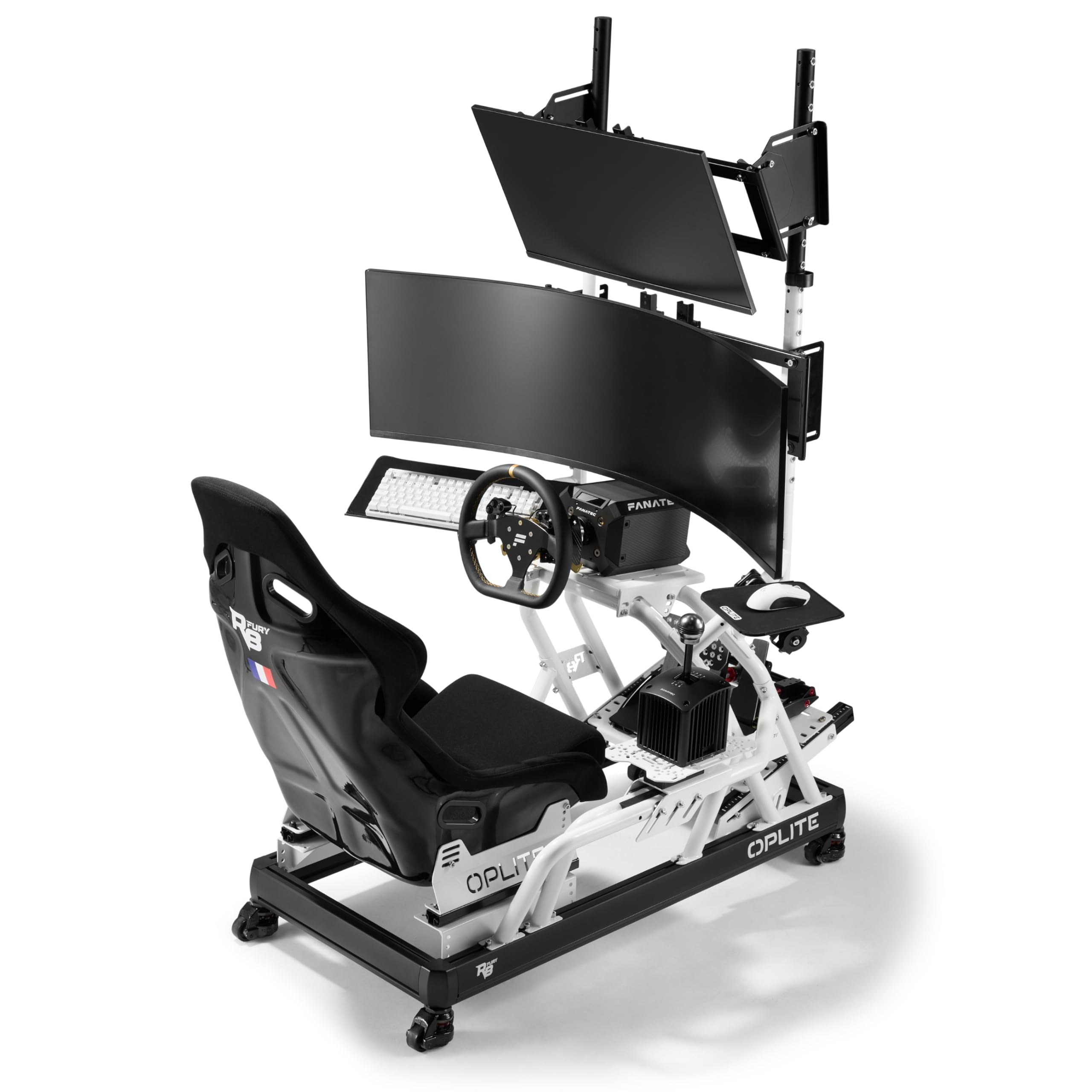OPLITE R8 Supreme Castor Wheel - Juego de 4 ruedas para simulador de carreras R8 FURY
