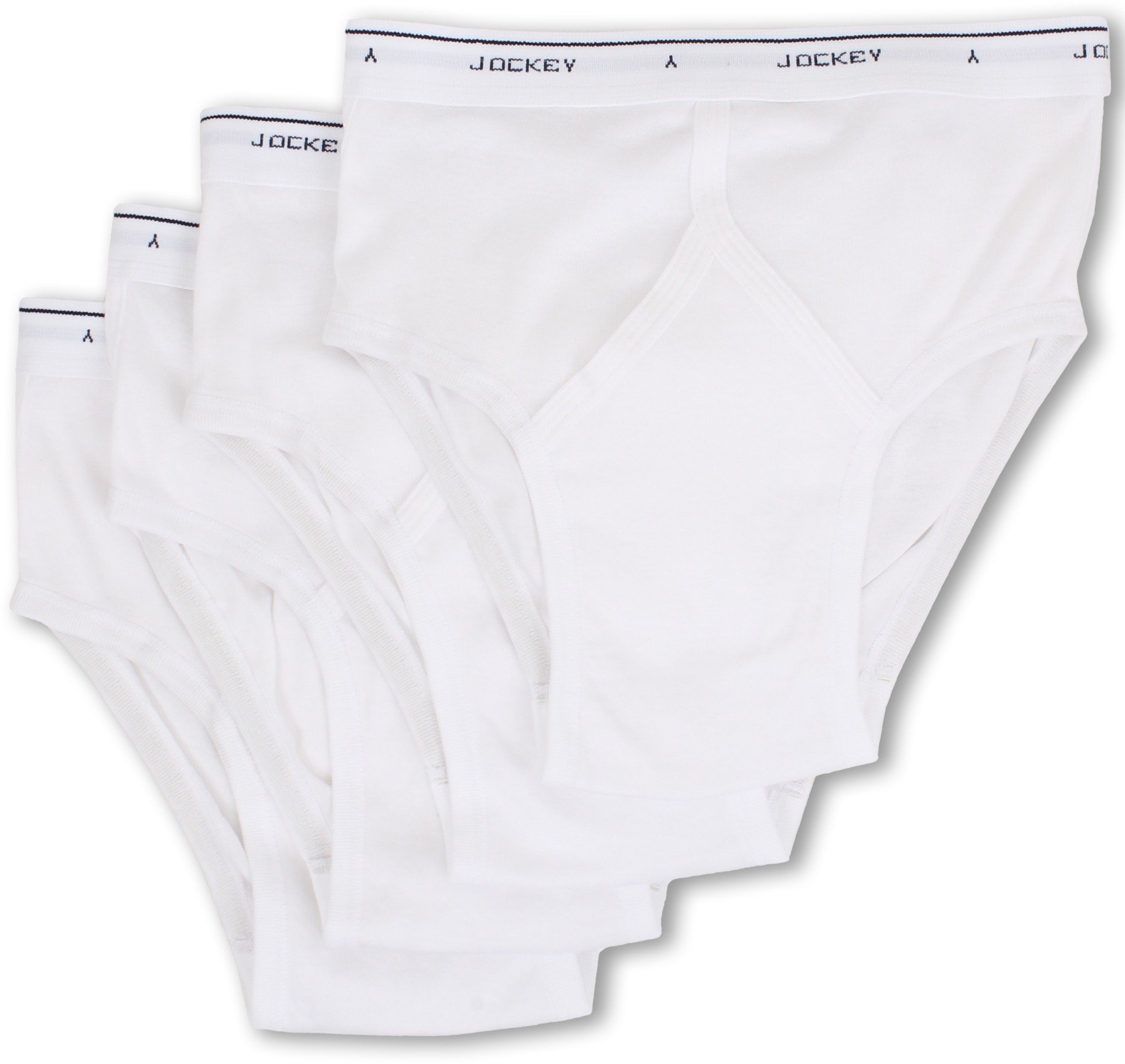 Jockey Cotton Low-Rise Brief 4-Pack White