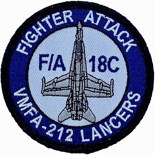 VMFA-212 Lancers F-18 Shoulder Patch - With Hook and Loop