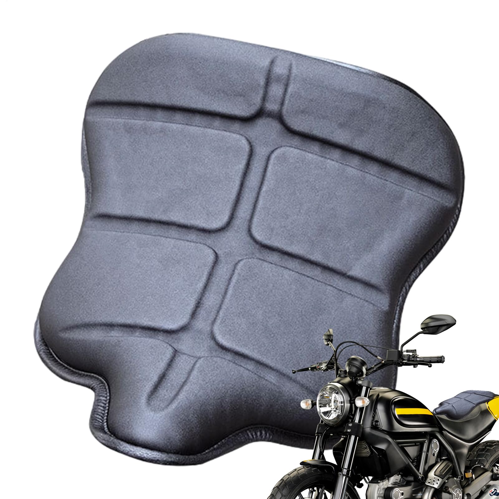 Podkładka Do Siedzenia Motocykla Wygodna Mata Ze Skóry PU | Oddychająca Amortyzująca Wkładka Motocyklowa Dla Dorosłych Początkujących Na Długie Jazdy W Terenie I Mieście