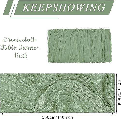 Miniatura 2 de 1 paquete de camino de mesa de gasa de Navidad de 10 pies para decoración de bodas, despedidas de soltera, baby shower, fiesta (35 x 120 pulgadas)