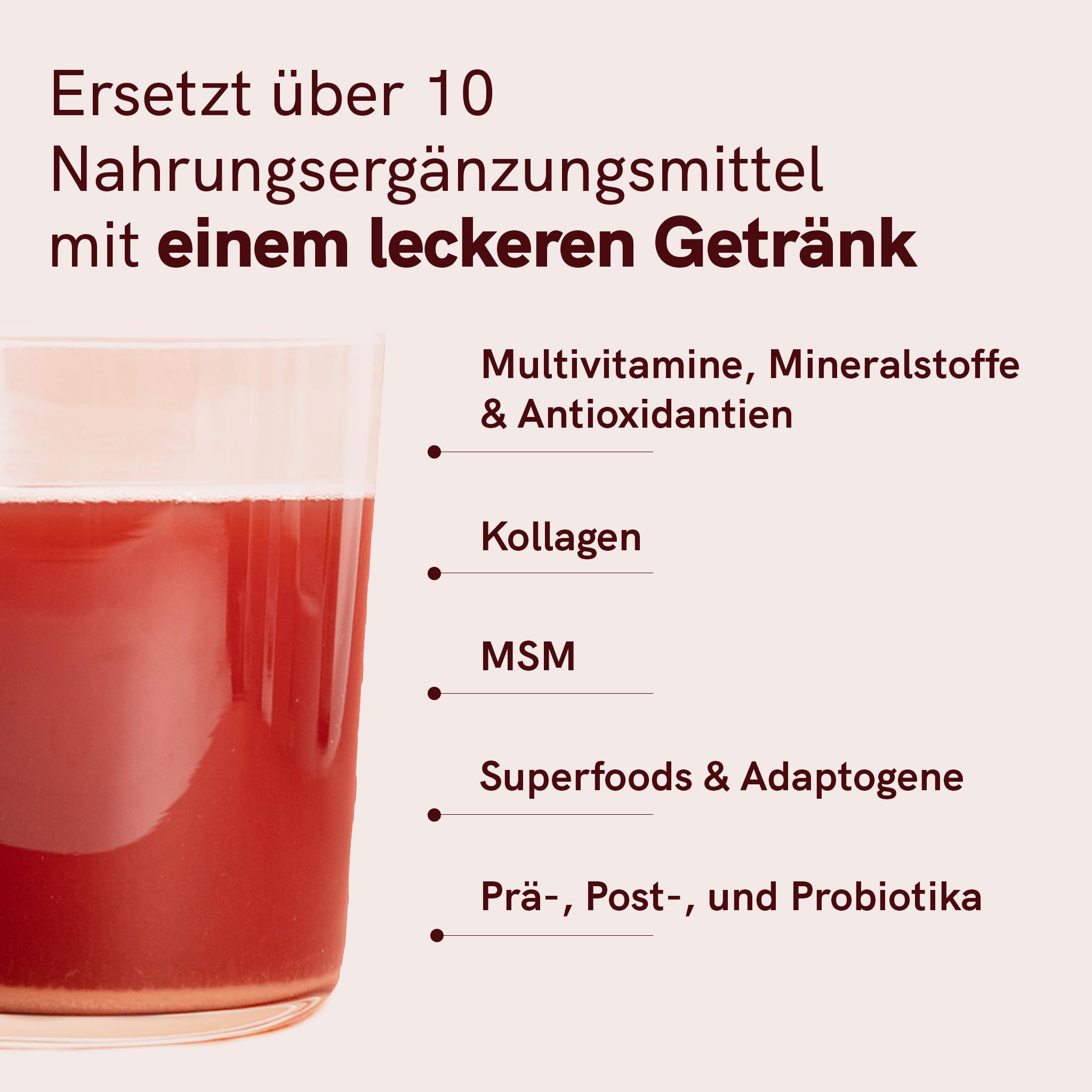 Superfood Pulver | Super Red Mix | Mit 33 essentiellen Nährstoffen zur Supplement-Ersetzung | Vitamin C, Zink, Resveratrol & Probiotika | Rote Vitalstoff-Mischung | 30 vegane Portionen | Nordic oil