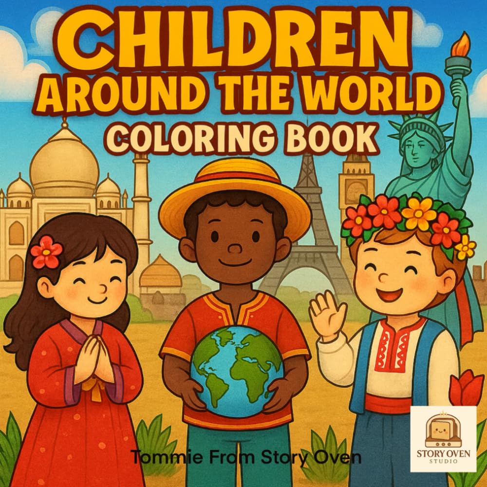 Children Around The World Coloring Book: Celebrate World Cultures with Adorable Kids in Traditional Clothing – A Fun and Educational Coloring Book for Ages 4–8 (Little World Explorers)