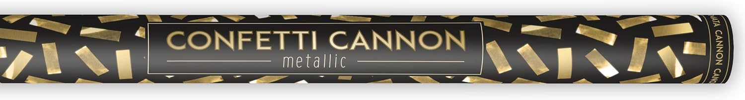 Maxi confetti cannon, gold metallic (80 cm)