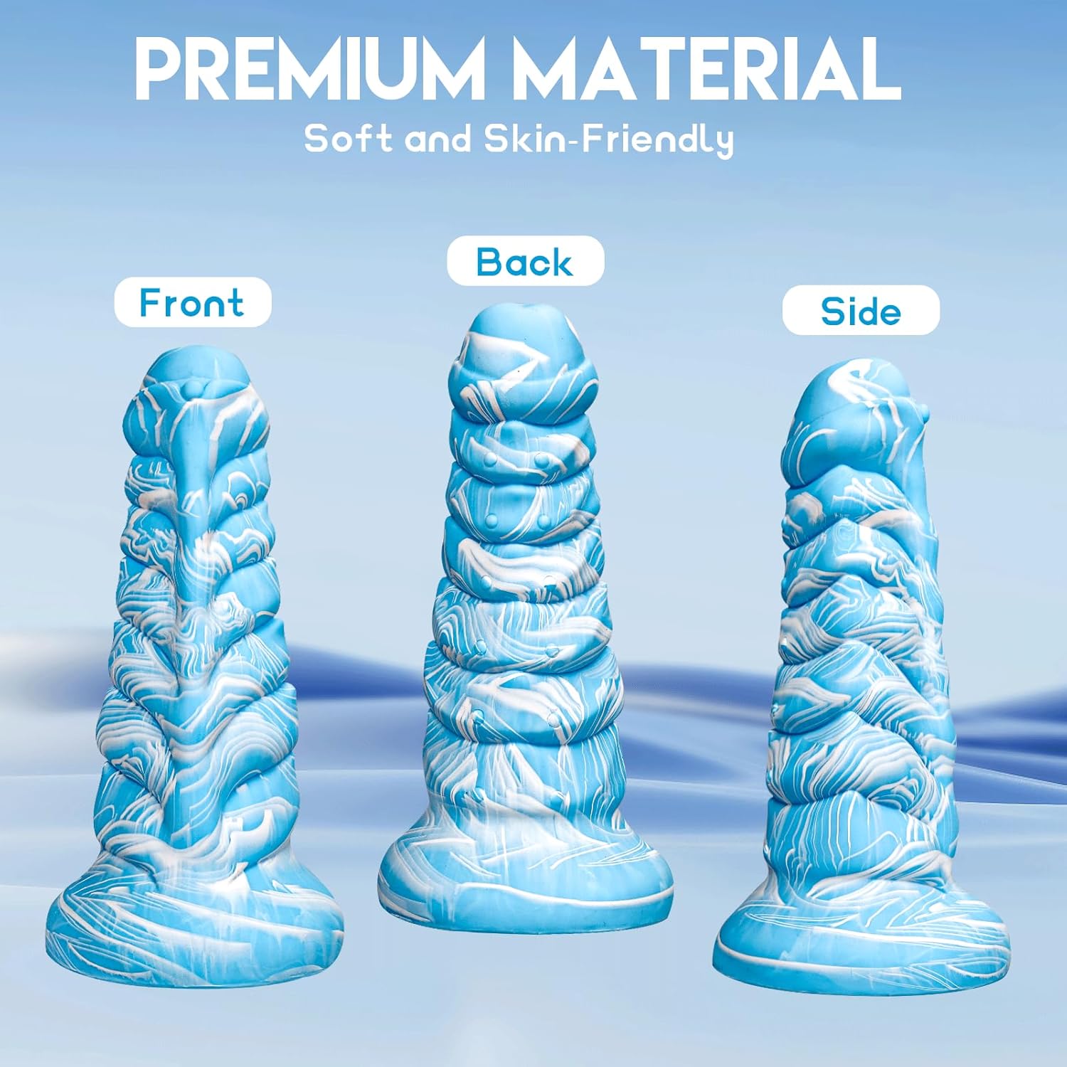 2.83 Diameter Extra Thick Monster Dildo: 10 Inch Huge Fantasy Dildo with Ridges & Beads, Giant Silicone Large Dildos with Strong Suction Cup, Girthy Dildos Anal Toys for Women Gay