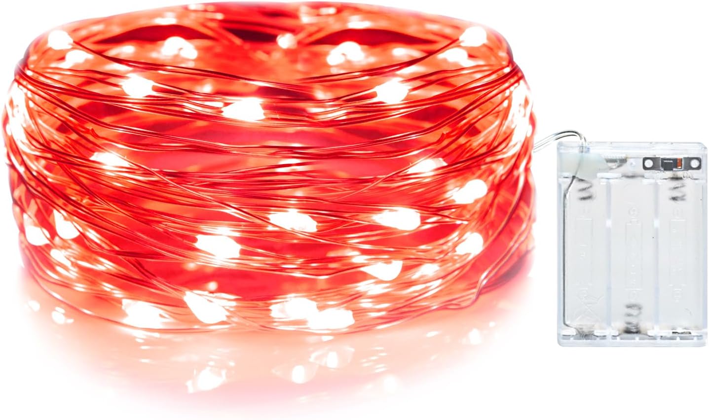 WALCHO Lucine Led Batteria, Catena Luminosa [12M * 2 Pezzi] Luci Led A