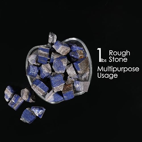 Miniatura 5 de YATSKIA Cristal de lapislázuli - Cristales curativos piedras ásperas - Rocas de cristal - Cristales crudos a granel - Rocas y cristales -