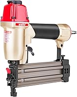meite F50C 18 Gauge Pneumatic Brad Nailer - 5/8"-2" Nails, Safety Nose, Adjustable Depth for Trim, Woodworking & DIY Projects