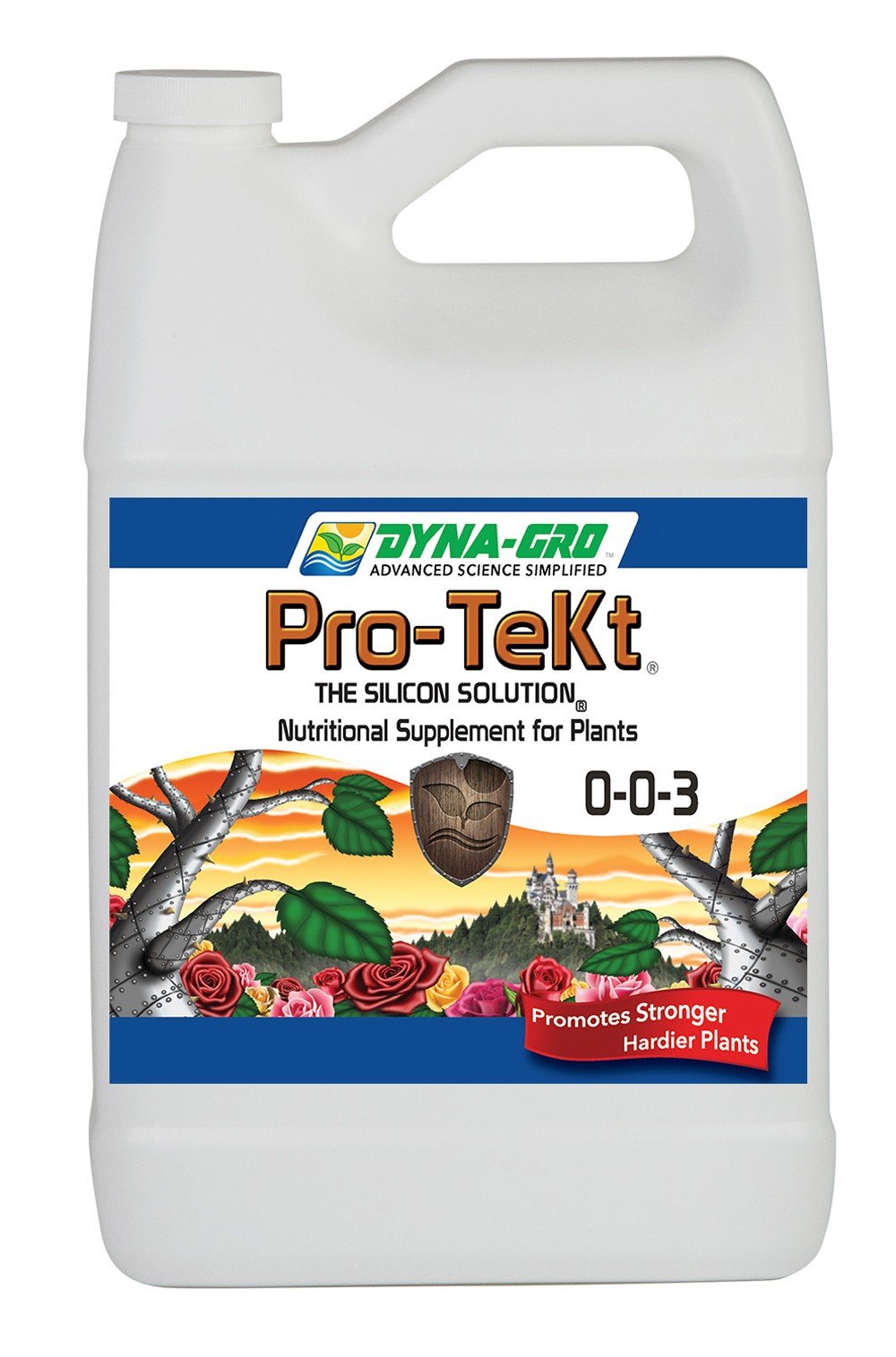 Dyna-Gro TEK-100 1 gal Pro-Tekt 0-0-3 Silicon Supplement, 1 gal, White