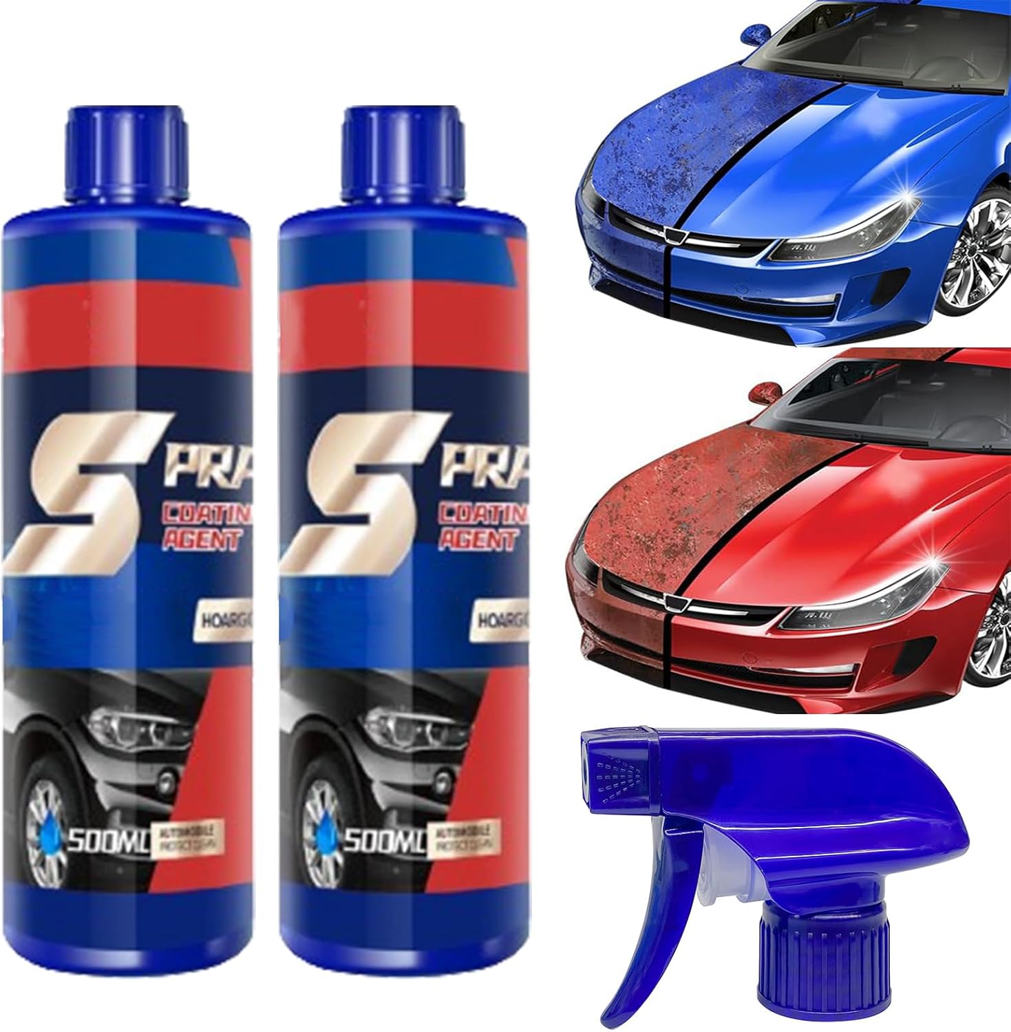 Ailsion Car Wax 500ml,3 In 1 Ceramic Car Coating Spray,3 In