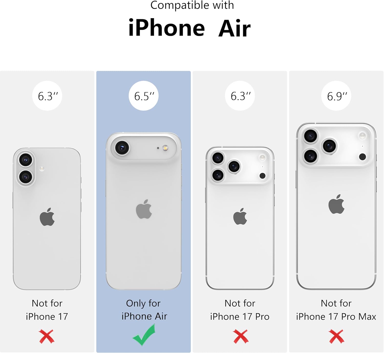 ZTOFERA for iPhone Air Magnetic Case Compatible with Magsafe,Aesthetic Floral Pattern Design Cute for Girl Women,Anti-Drop Protective Hard Phone Cover for iPhone Air-Big White Flower - Image 2