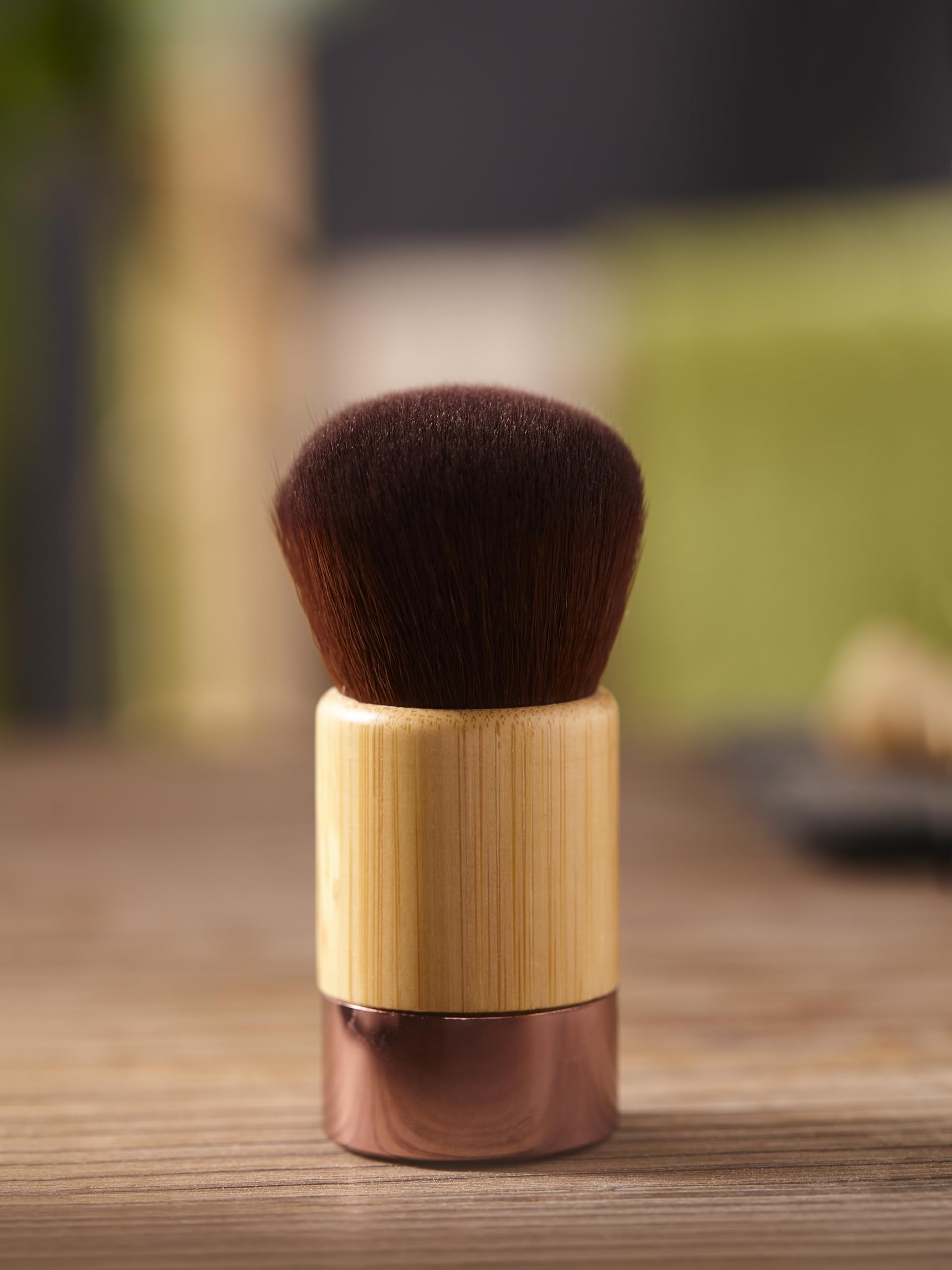 JEAN LOUIS DAVID, GO GREEN Collection, Kabuki Brush, Face Powder and Blush, Makeup, Vegan Bristles 100% Synthetic - Image 3