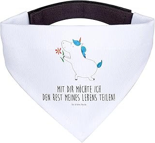 Mr. & Mrs. Panda Hundehalstuch L Einhorn Blume - Geschenk, Hundeaccessoire Tuch, Hundehalstuch Waschbar, Einhörner, Bandana Für Welpen, Hundetuch Mit product image