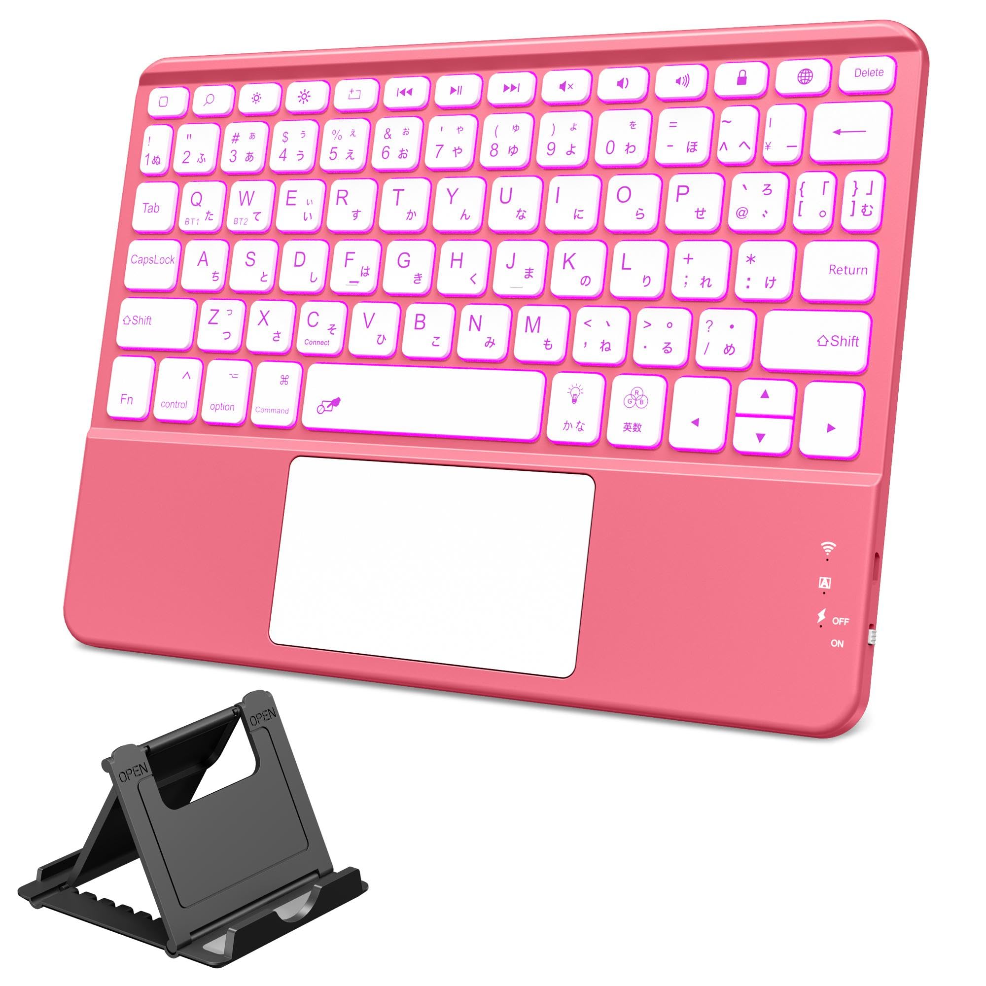 Amazon.co.jp: HETHOT ipad用 キーボード- 7色バックライト Bluetooth