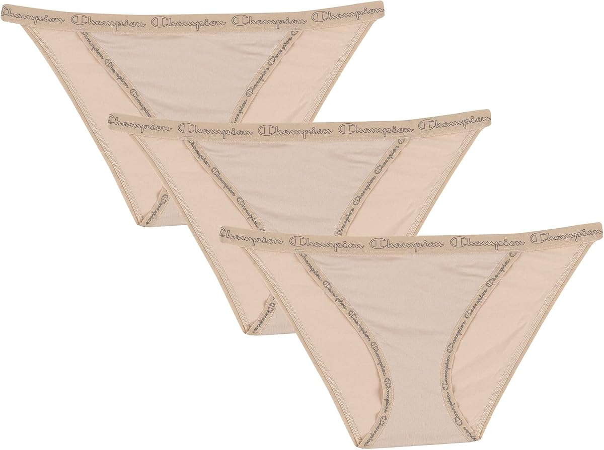 Champion womens Women's Microfiber String Bikini, 3-pairs
