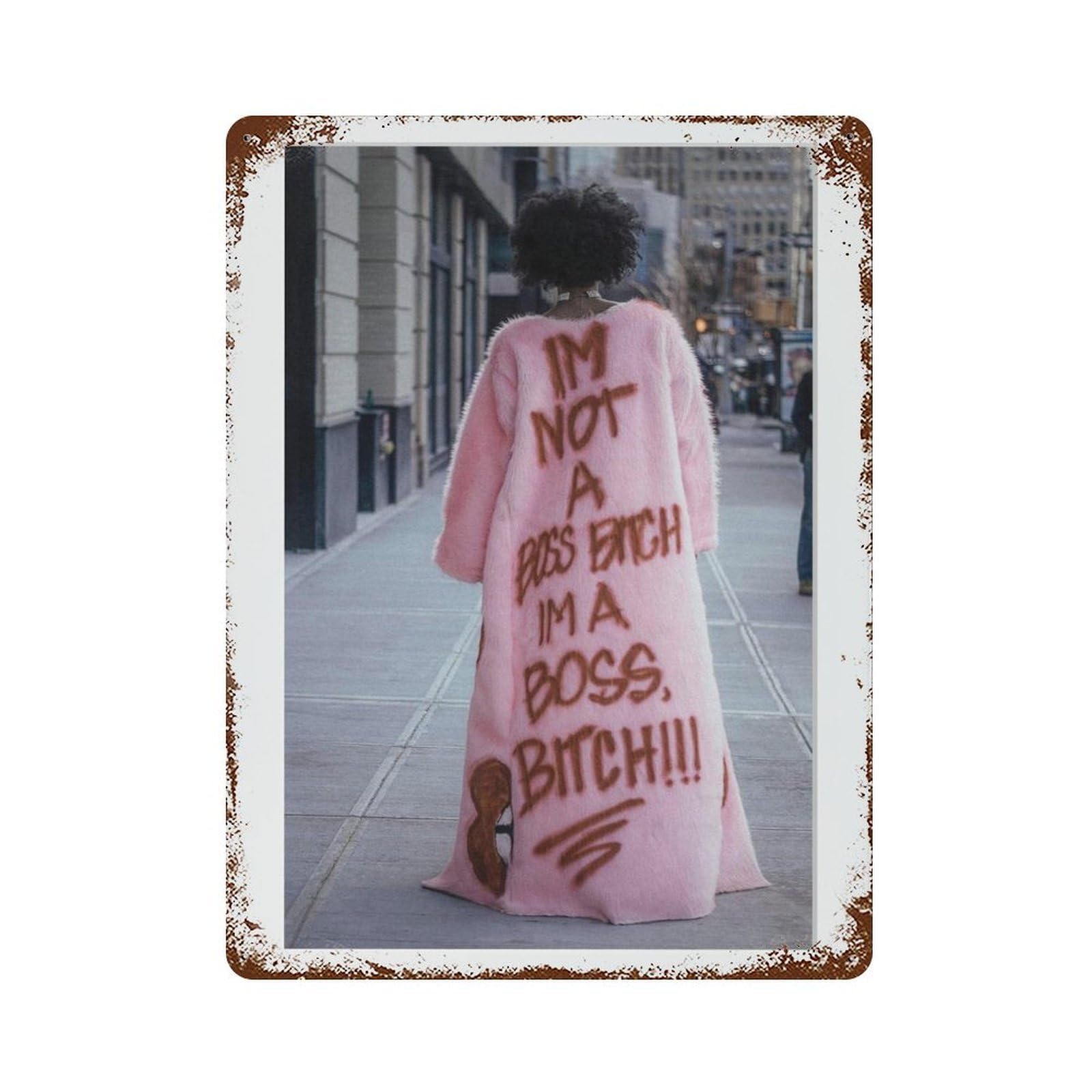 xiaoxiaoshen Girl Boss Vibes, Feminist Wall Decor Art Metal Tin Poster Modern Home Decor Art Home Bar Shop Decorations Vintage Sign 40x30cm