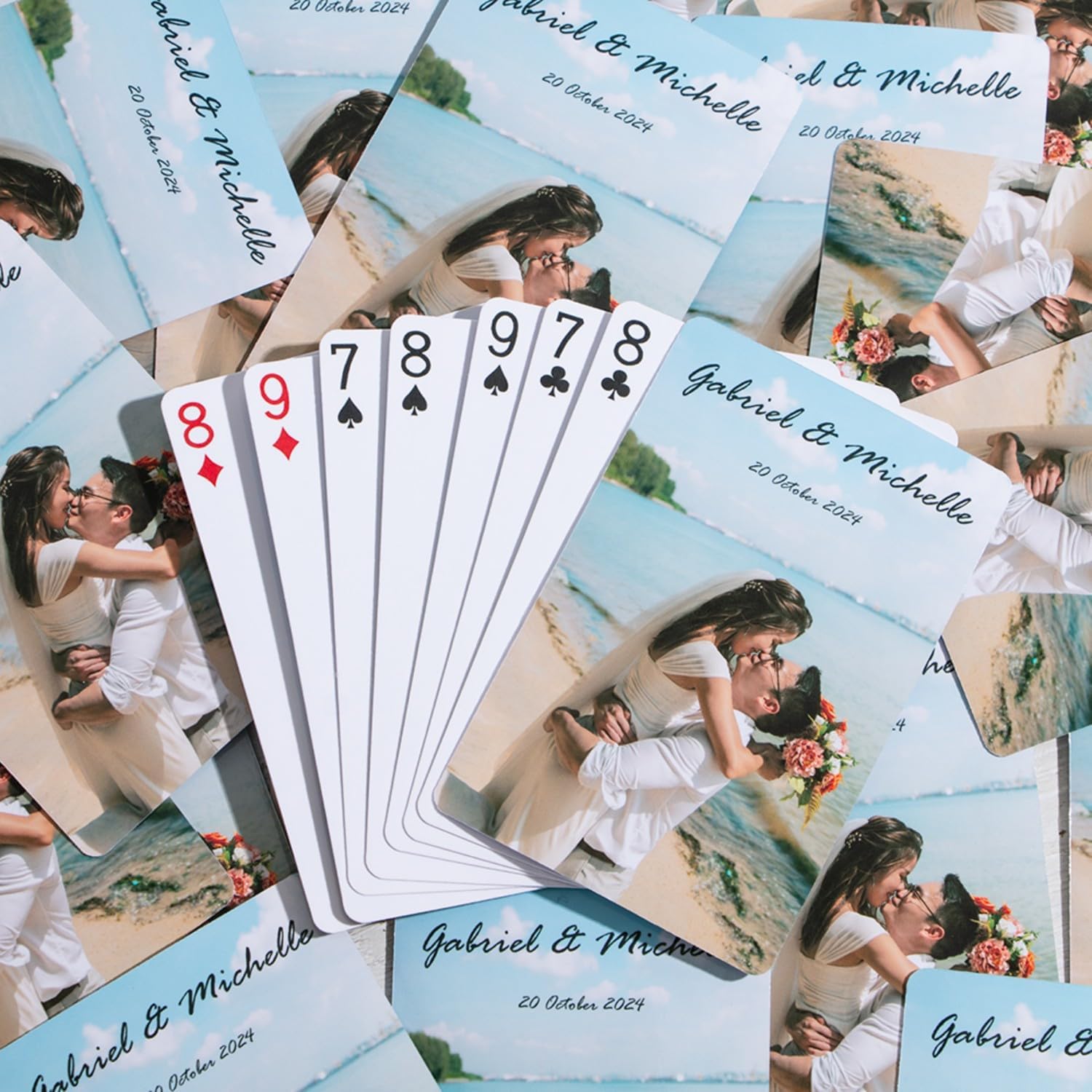 Personalized Deck of Playing Cards - Custom Playing Cards with Photos,Logo and Pictures,Customized Gifts for Holiday,Wedding and Party