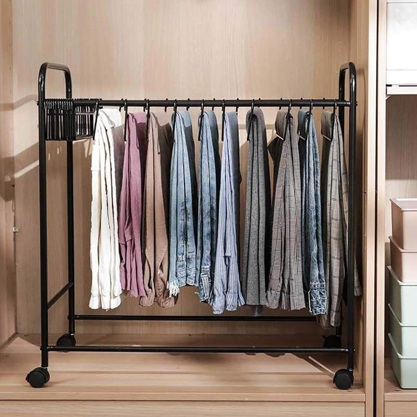 Support de Rangement pour Pantalons Métal | Organisateur Garde-Robe Mobile Écharpes