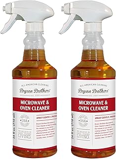 24 Fl Oz 2 Pack Microwave and Oven Cleaner (48 Fl Oz) - Non-Toxic Formula Cleans and Degreases All Oven Types and BBQ Grills