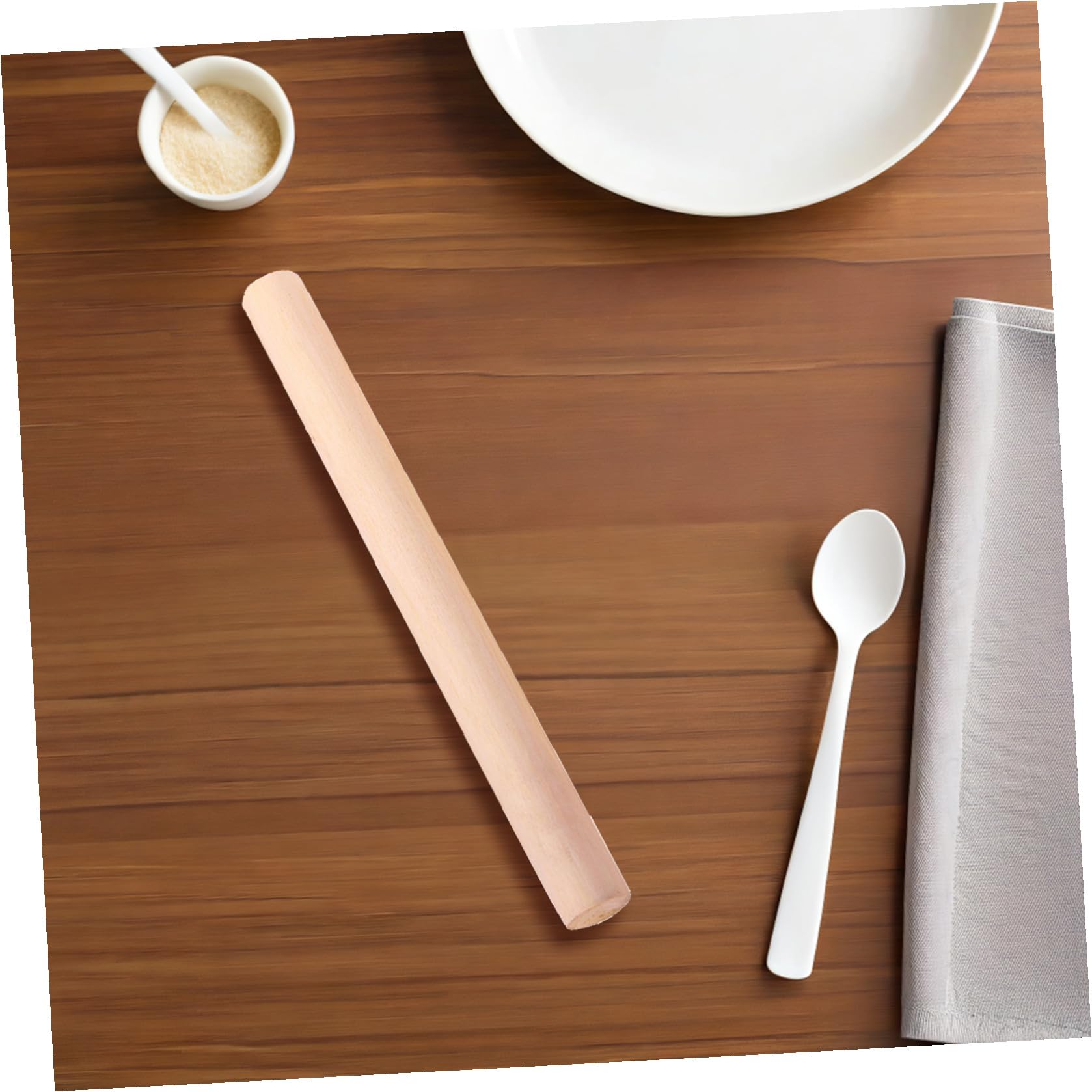Rodillo de Madera para Amasar 10 Piezas, Superficie Lisa, Herramienta para Hornear Masa, Pastel y Albóndigas, Utensilio de Cocina para Familias y Panaderías, Adecuado