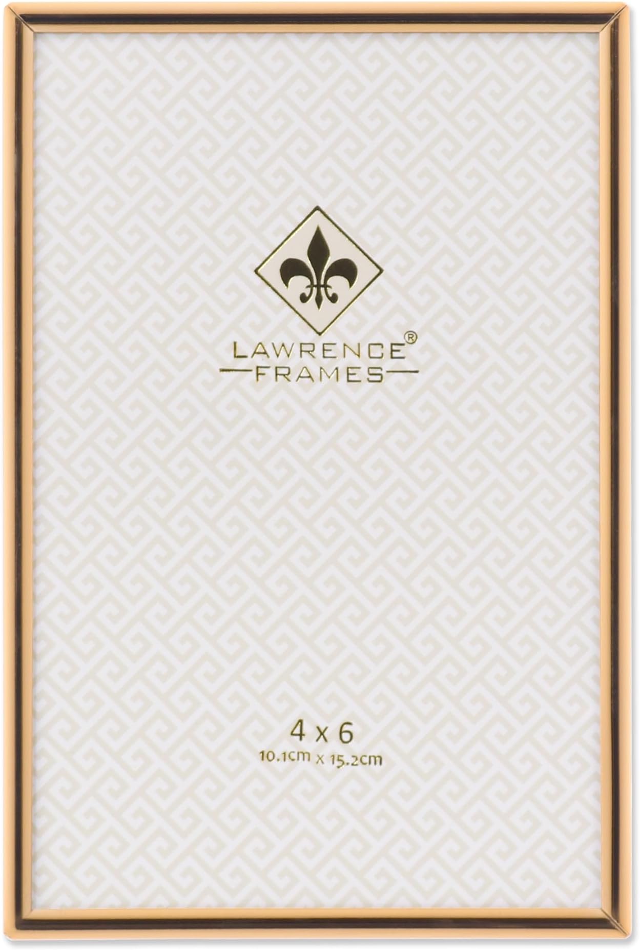 Lawrence Frames 670046 4x6 Simply Gold Metal Picture Frame