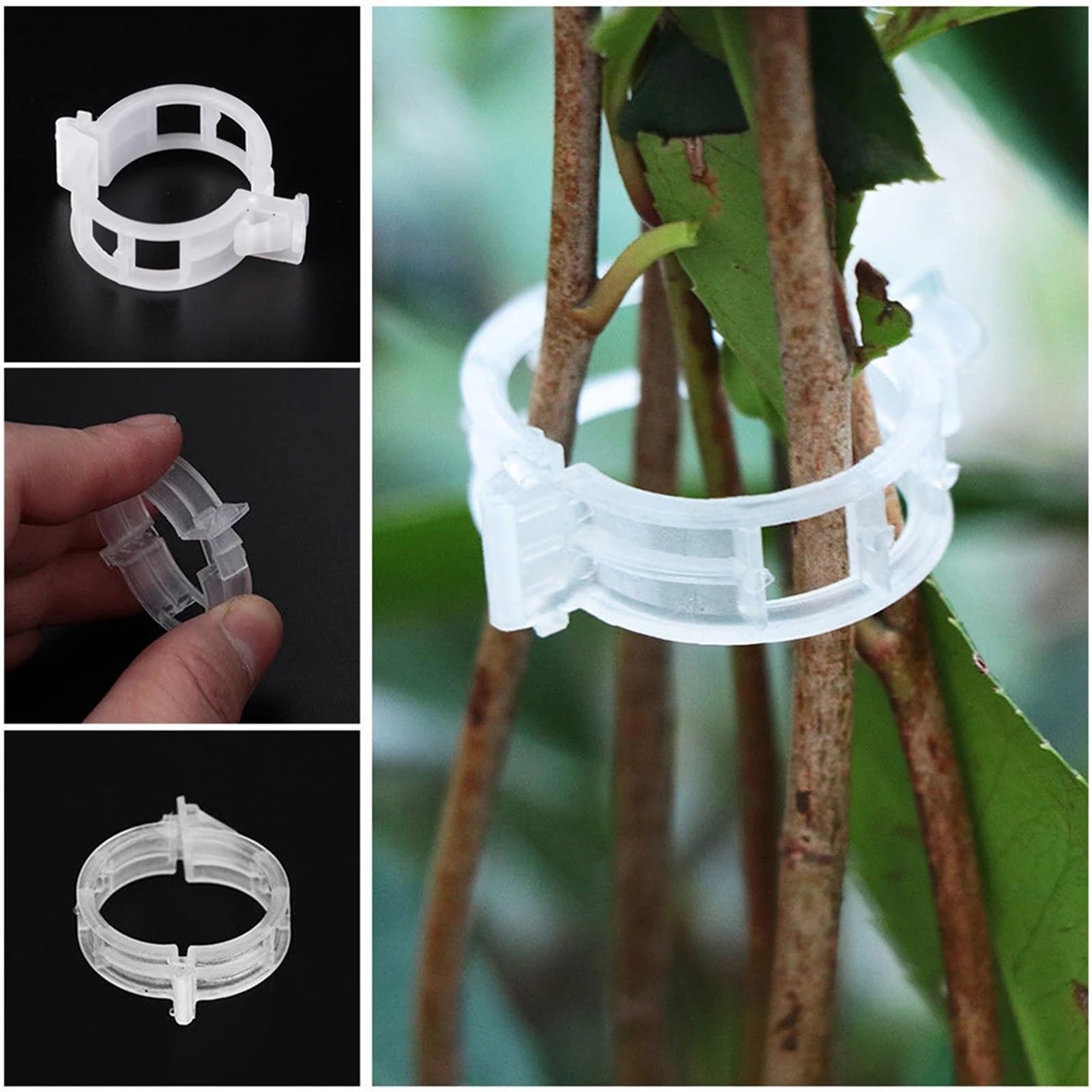 Mollette di sostegno per piante da giardino, Clip for piante in plastica riutilizzabili for innesto ionico, fissaggio 50/100 pezzi for pomodori vegetali(100pcs)
