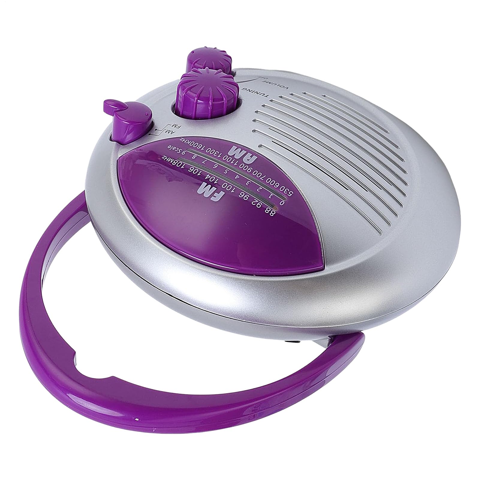 Radio De Douche AM/FM Imperméable | Haut-Parleur Étanche pour Douche | Radio à Piles avec Bouton de Volume Accrochable pour Maison Cuisine Salle de Bain Bain à Remous