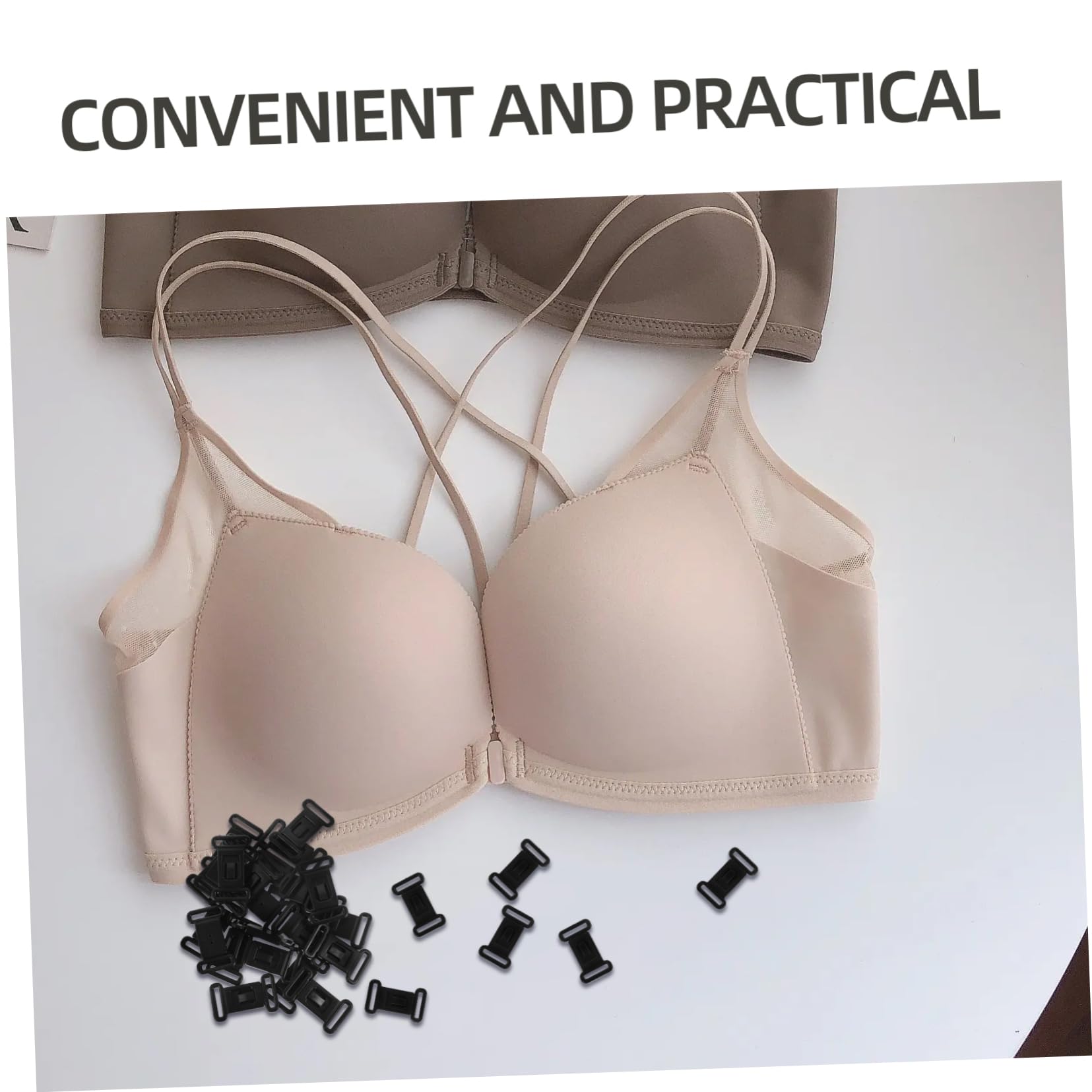 LALAFINA 500sätze Verstellbare BH-Haken Praktische Bügelversteller Für Frauen Hochwertige Und Langlebige BH-schnallen Für Alltag Und Sport rutschfeste Lösung Für Perfekten Sitz