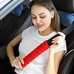 MIRKOO Car Seat Belt Cover Pad, 2-Pack Soft Car Safety Seat Belt Strap Shoulder Pad for Adults and Children, Suitable for Car Seat Belt, Backpack, Shoulder Bag, Laptop Computer Bag
