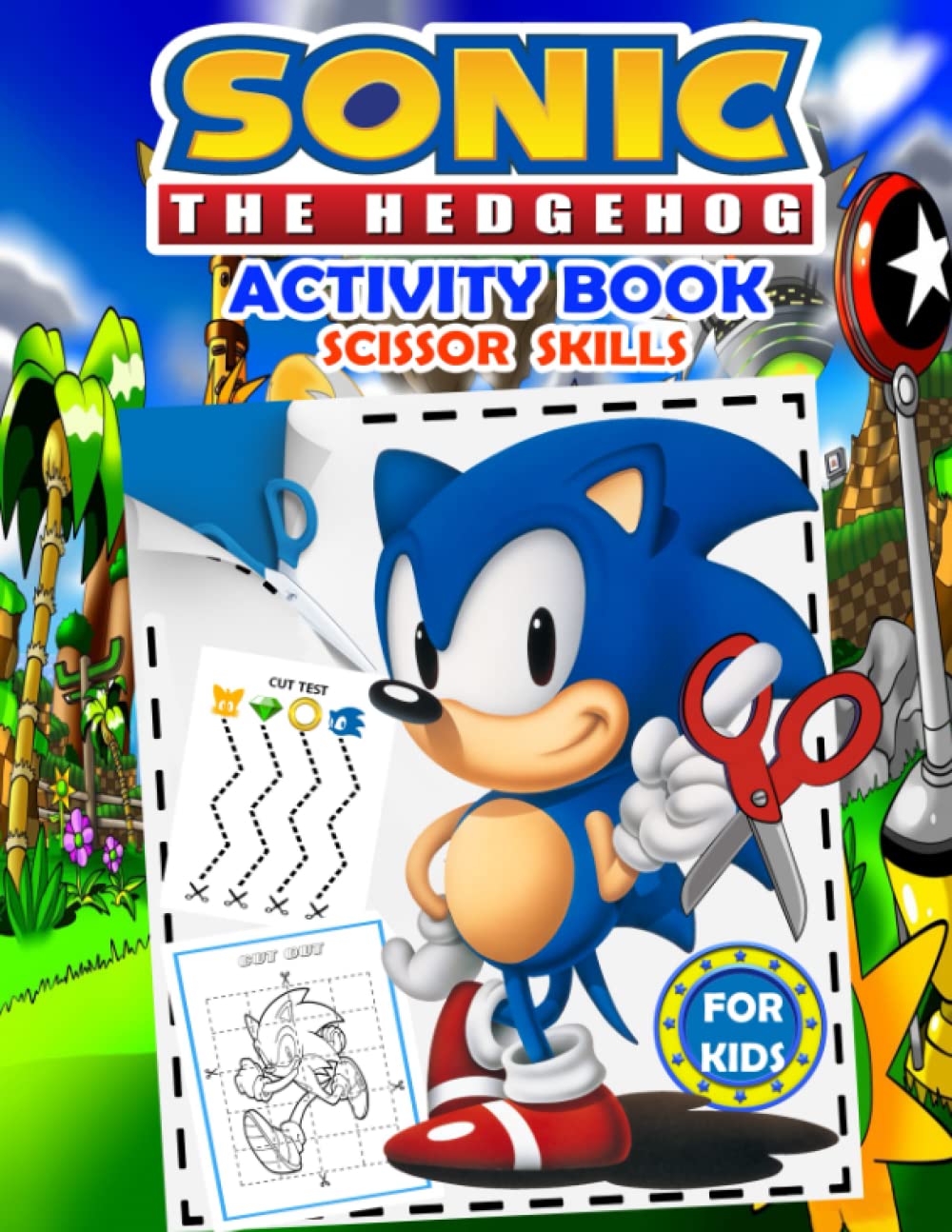 Buy Sónic Scissor Skills Activity Book for Kids Sónic the Hedgehog
