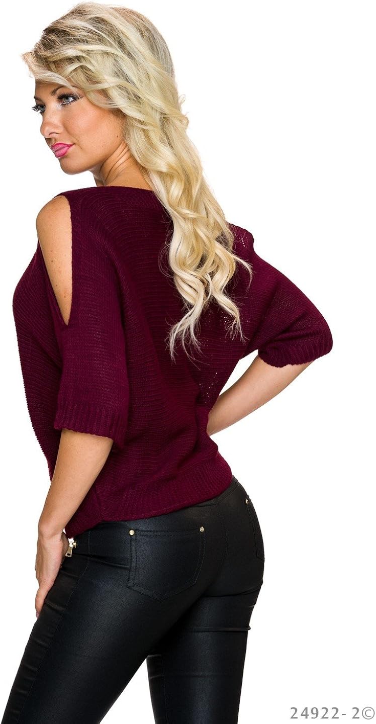 Miss Eleven - Maglione - Donna rosso vivo S/M : Amazon.it: Abbigliamento