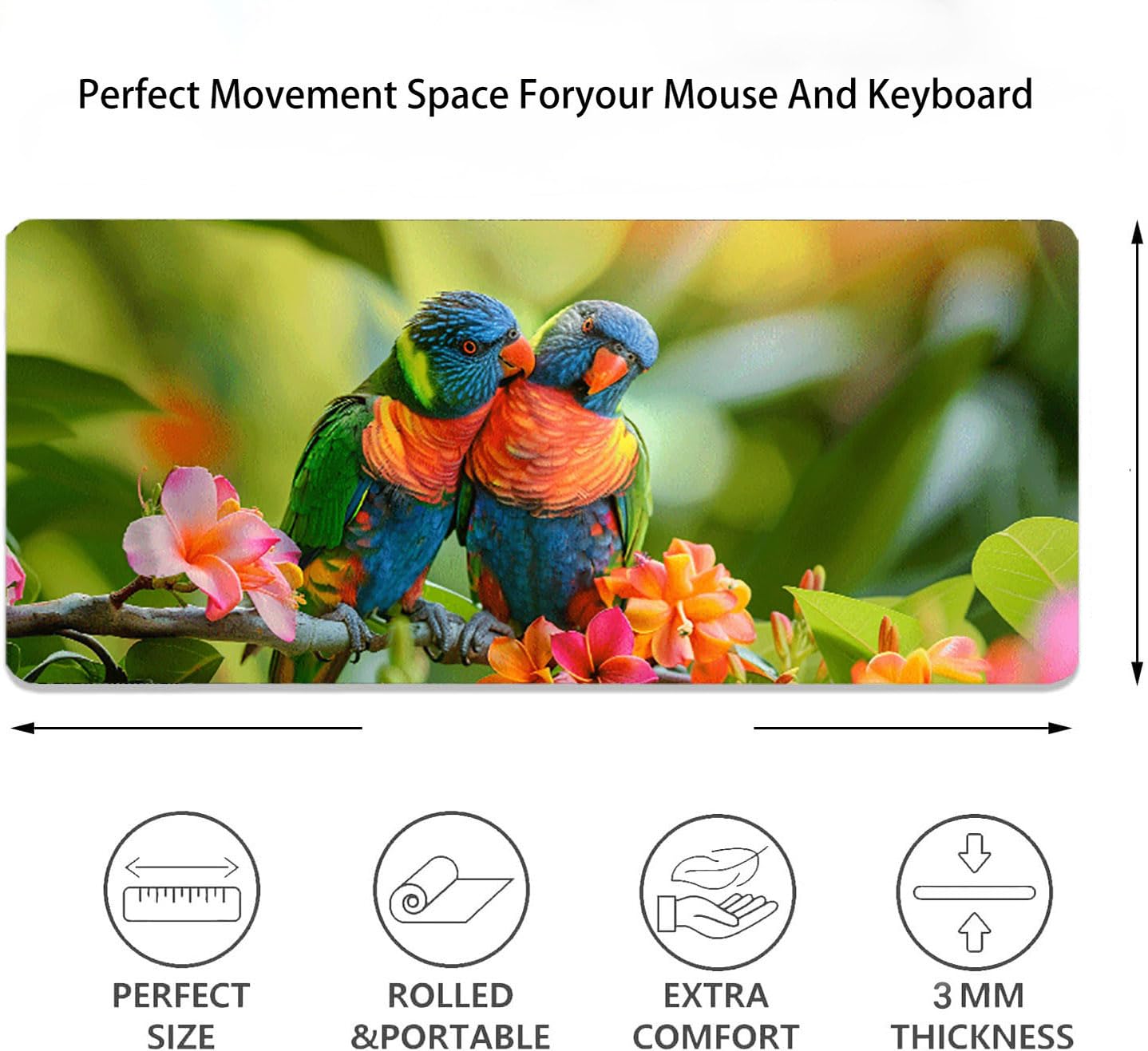 Podkładka pod mysz, podparcie nadgarstka, podkładka pod mysz z antypoślizgową gumową podstawą, ergonomiczna podkładka pod mysz do komputera, laptopa, do użytku biurowego, kompatybilna z myszami