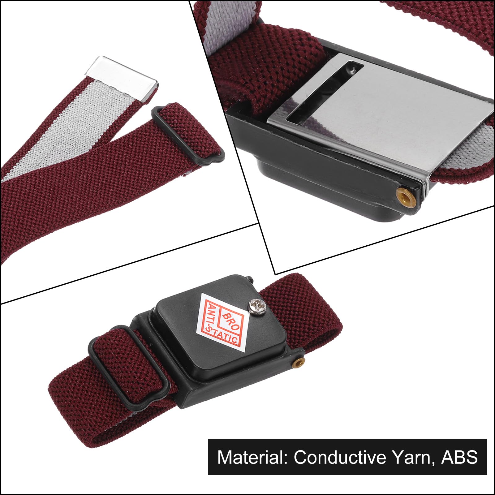QUARKZMAN Antistatik-Armband Aus Silikon – Kabellos, Verstellbar, ESD-Schutz Für Elektronikreparatur, Schwarz/gelb, Für PC & Werkstatt QUARKZMAN Antistatik-Armband Aus Silikon – Kabellos, Verstellbar, ESD-Schutz Für Elektronikreparatur, Schwarz/gelb, Für PC & Werkstatt