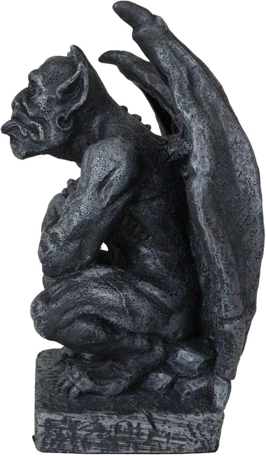 Ebros Gift Night Crawler Winged Watchman Gothic Crouching Troll Gargoyle Figurine Night Sentry Guardian Gargoyles Decorative Sculpture 6.5" Tall
