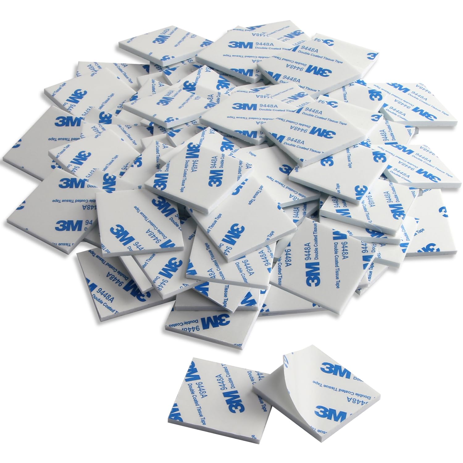 UPINS 120 Pack Square Double Sided Foam Tape Strong Pad Mounting Adhesive Tape (White)