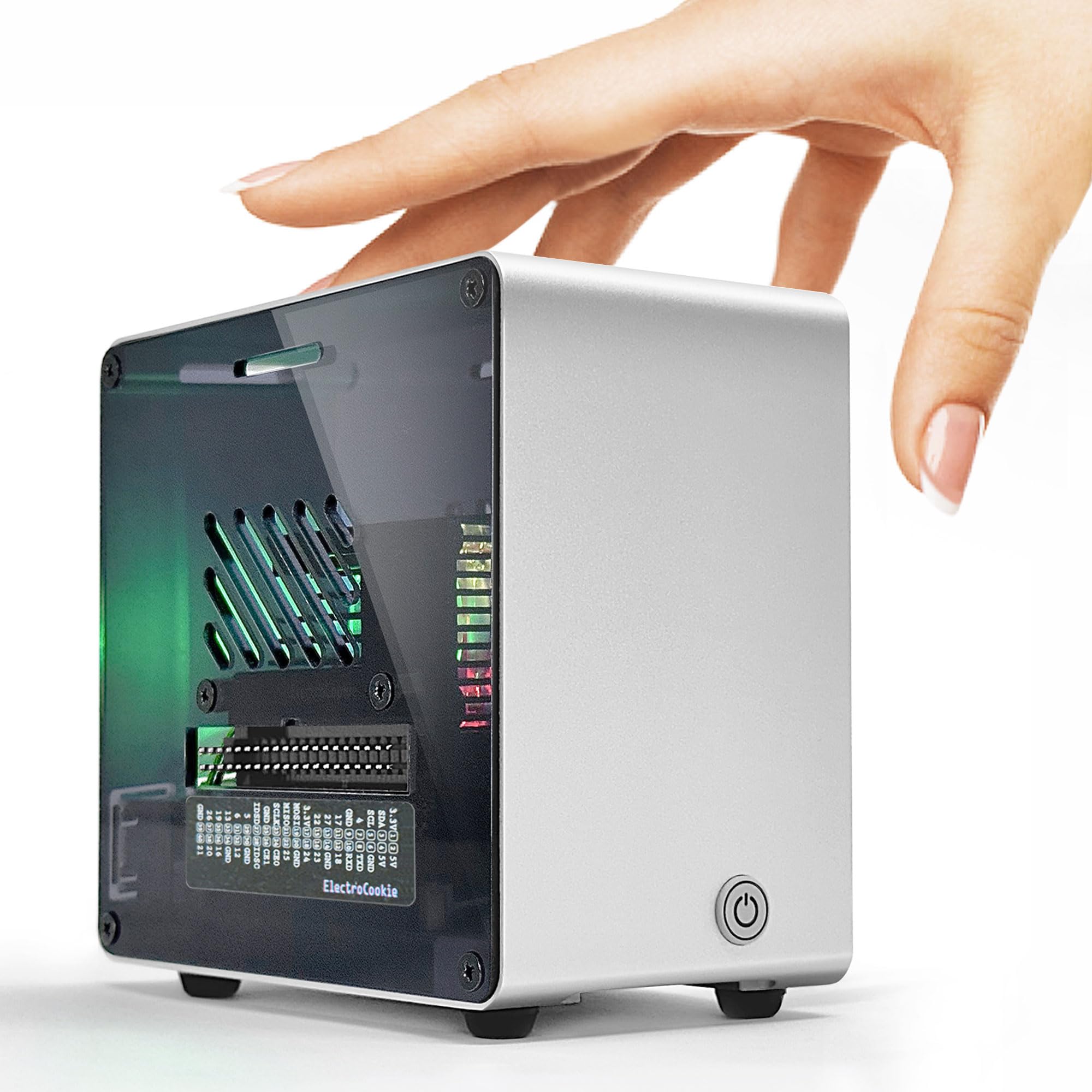 Raspberry Pi 5 16GB RAM ケース・ファン付き Amazon.com: ElectroCookie Raspberry Pi 5 Case, Aluminum Mini Tower