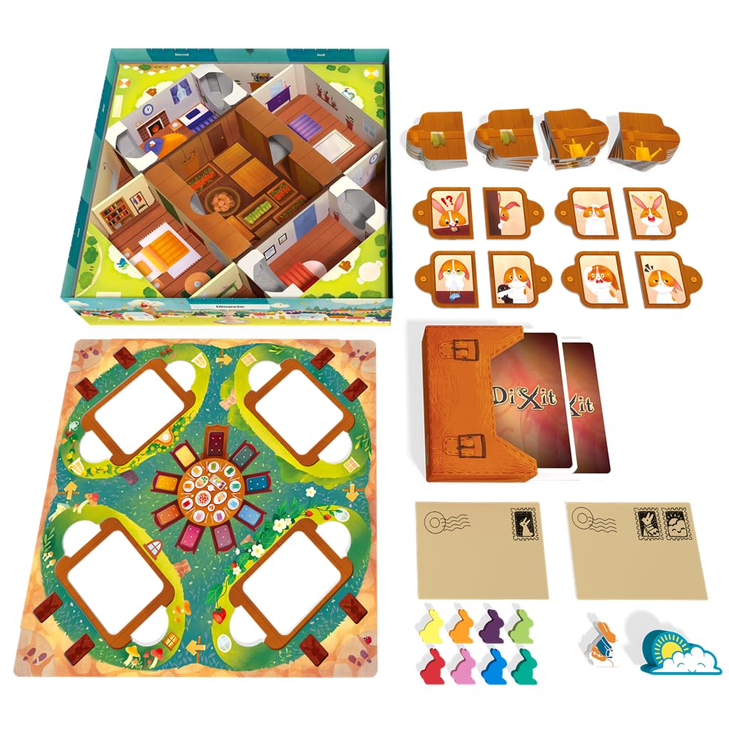 Asmodee Kids Dixit Kids, Juego de Mesa cooperativo para niños, Juego de Mesa Familiar con Preciosas Ilustraciones, A Partir de 6 años, De 3 a 6 Jugadores, Duración: 25 Minutos, Español