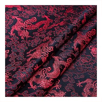 Brocade Fabric Imitated Silk Damask Upholstery Home DIY 75cmx50cm,K