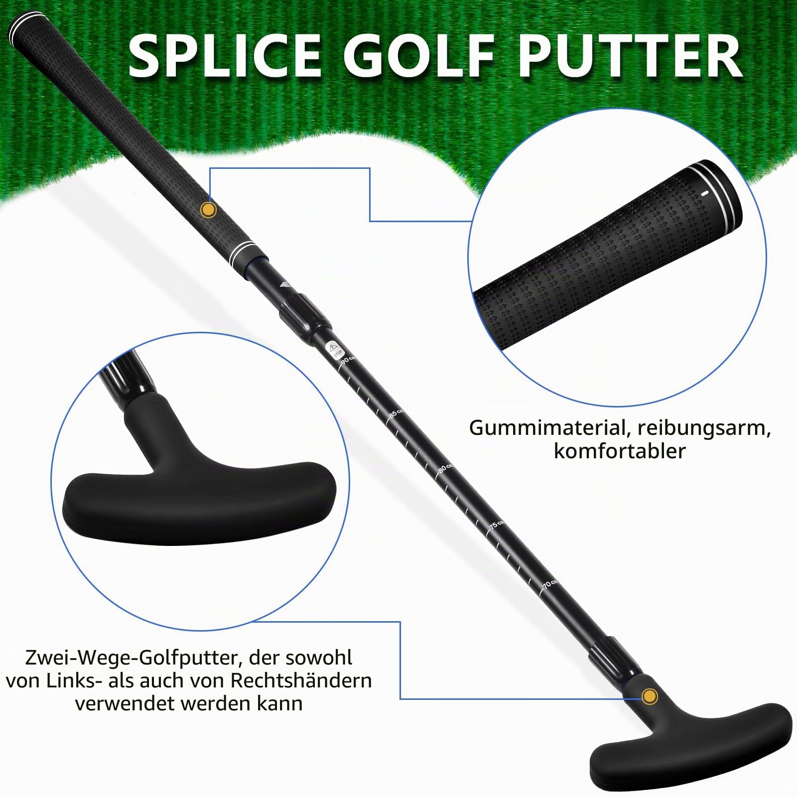 Golfschläger Set,mini Golf Set-Left/Right Handed inklusive Putter und Golfball,Ausziehbare Schubstange aus Aluminiumlegierung für Anfänger,Outdoor &Indoor