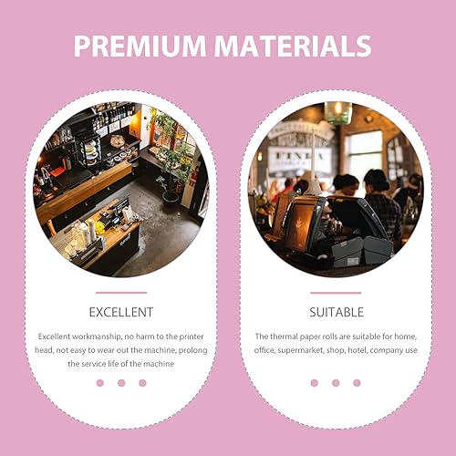 Miniatura 8 de Papel de impresora de color, 4 rollos de papel térmico, papel térmico, papel de recibo de caja registradora, rollos de recibos de papel térmico para
