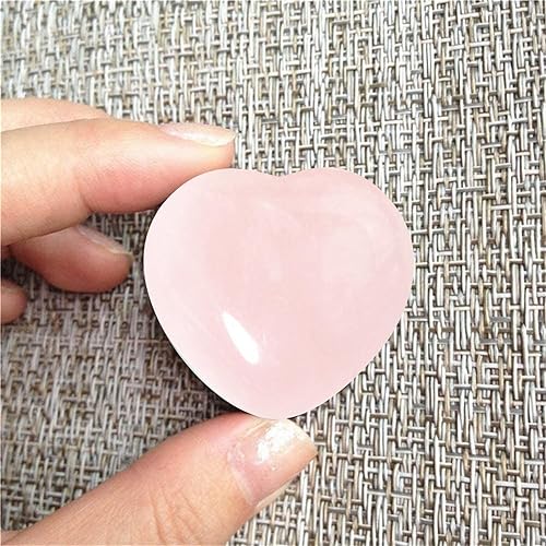 Cristal natural en forma de corazón, piedra pulida, cuarzo rosa, amatista, meditación, sanación, palmera, piedra lunar, 1 unidad