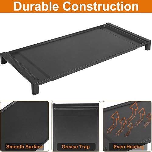 Miniatura 4 de Repuesto de parrilla WB31X24738 para piezas de estufa GE, WB31X24998 compatible con plancha central de rango de gas GE, aluminio con placa