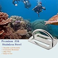 Vista 4 de Cinturón de peso de buceo, anillo en D, retenedor de cinturón de buceo, hebilla de posicionamiento colgante lateral, 2.0 in/2 pulgadas, acero
