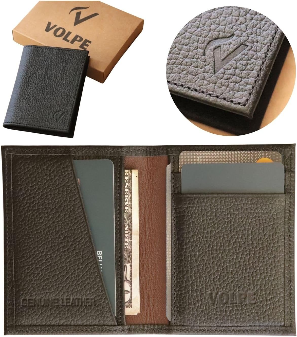 Carteira Masculina Antifurto Proteção RFID Slim Mini Couro Legítimo Cartões Cédulas CNH CIN Loja de Fabrica (Preto) Carteira Masculina Antifurto Proteção RFID Slim Mini Couro Legítimo Cartões Cédulas CNH CIN Loja de Fabrica (Preto)