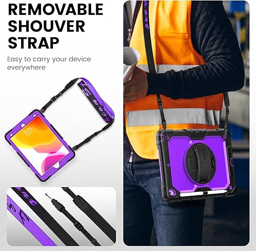 Miniatura 6 de Timecity - Funda para iPad de 987 generación, de 26 cm, versión 202120202019, con protector de pantalla integrado, soporte, portalápices, funda