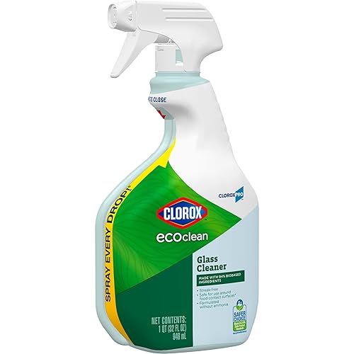 Miniatura 10 de Clorox Pro Clorox EcoClean - Botella de spray limpiador de vidrio, 32 onzas líquidas