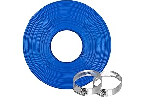 OCGIG Pool Backwash Hose 100 FT, 2" Lay Flat Discharge Water Hose